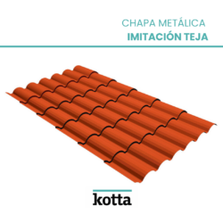 Chapa metálica imitación teja
