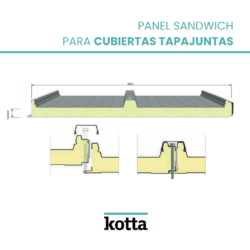 Panel Sandwich para Cubiertas Tapajuntas