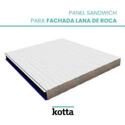 Panel Sandwich para Fachada Lana de Roca